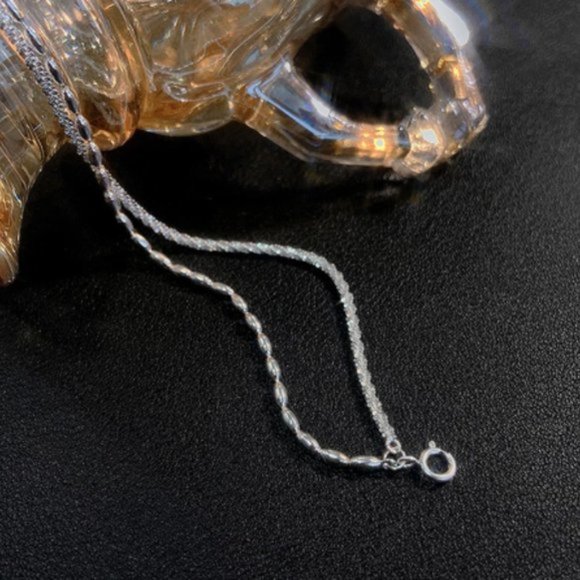 925 Sterling Silver Double Layer Bracelet Engagement Wedding Women Fine Jewelry - Picture 4 of 7